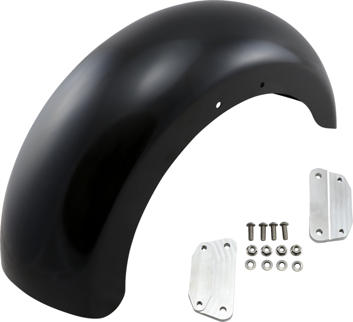 Hugger Series Front Fender with Mounting Blocks for Softail/Dyna