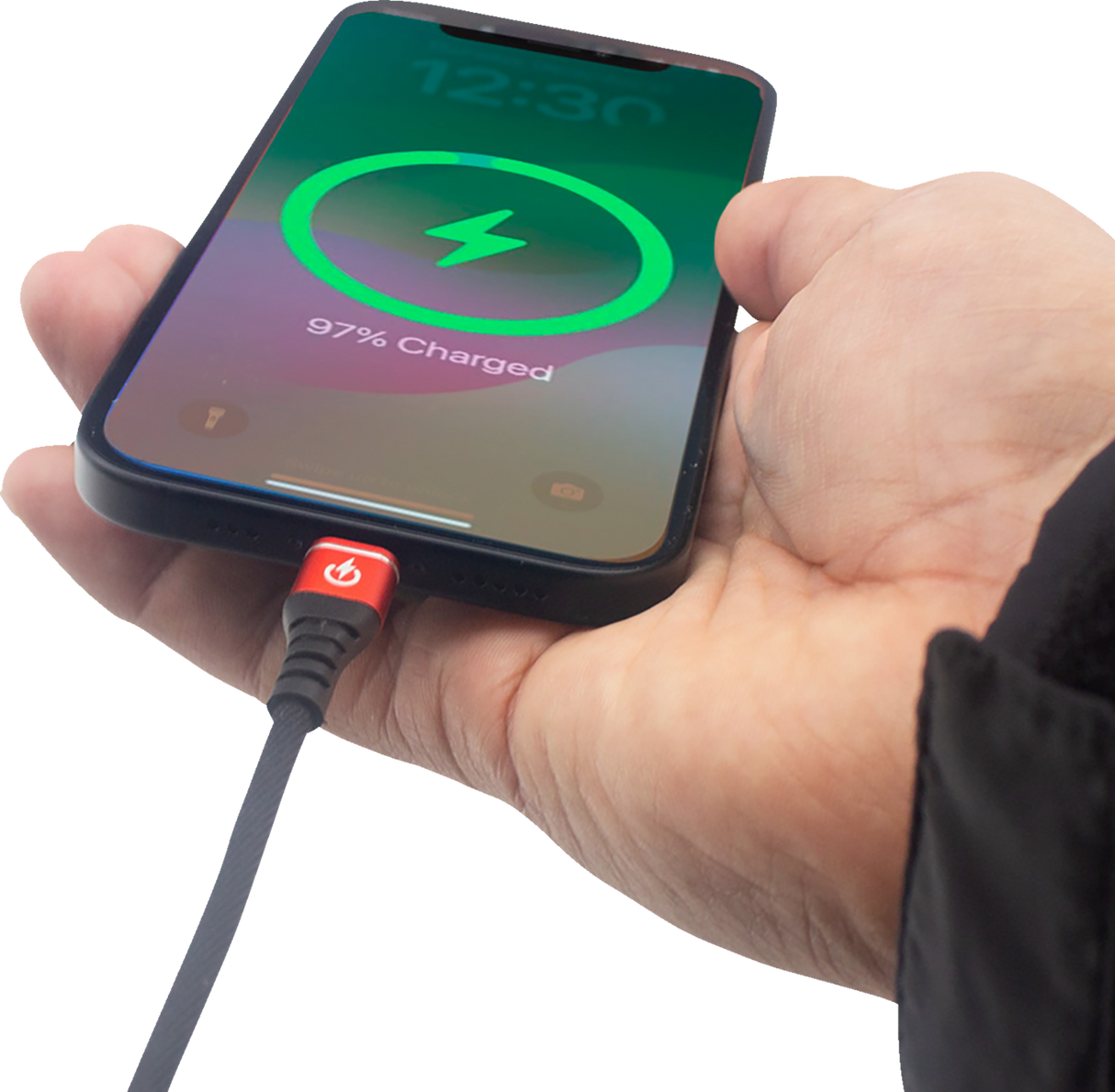 12" Male USB-C to Male USB-C Heavy-Duty Phone Charging Cable