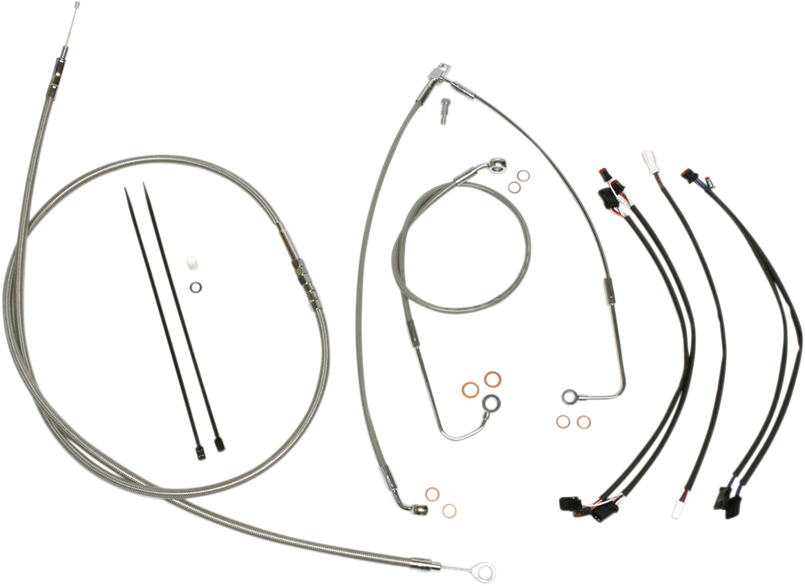 XR Handlebar Installation Kit - 15"-17" Ape Hangers - '16-'17 FLS - Stainless Steel/Chrome