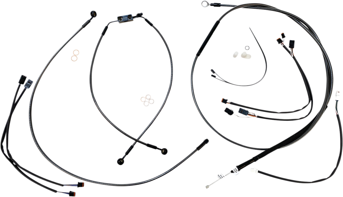 Black Pearl™ Designer Handlebar Installation Kit - 12"-14" - '18-'24 FX