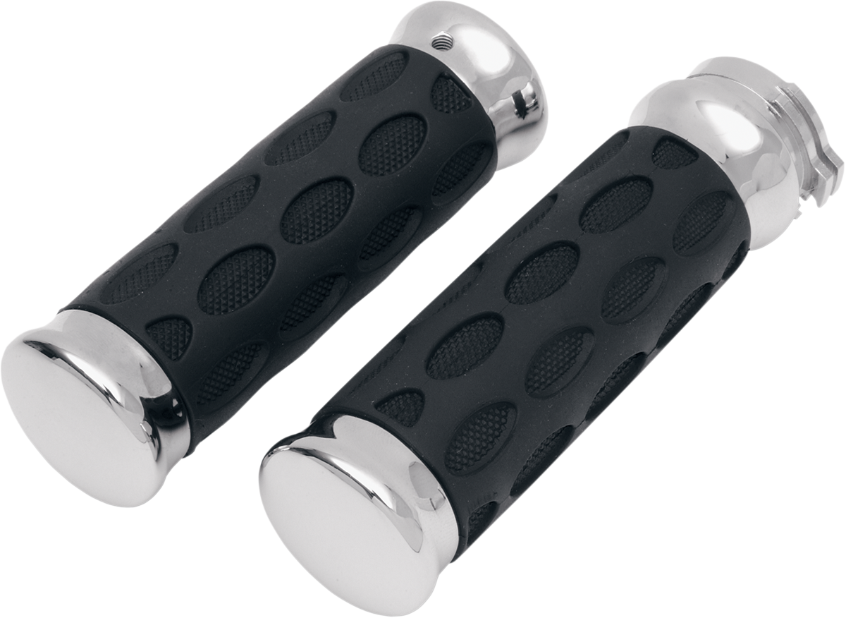 Custom Rubber Grips - Hotop - Chrome/Rubber - Cable