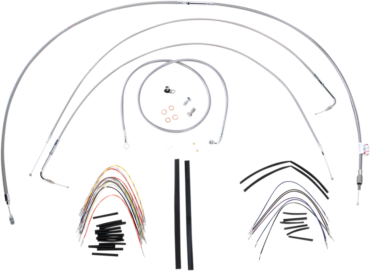 Complete Stainless Braided Handlebar Cable/Brake Line Kit