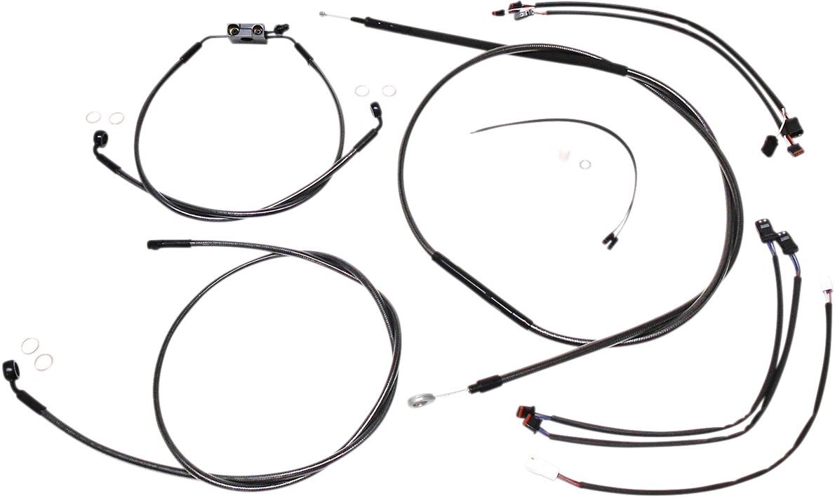 Black Pearl™ Designer Handlebar Installation Kit - 12"-14" - '18-'24 Softail