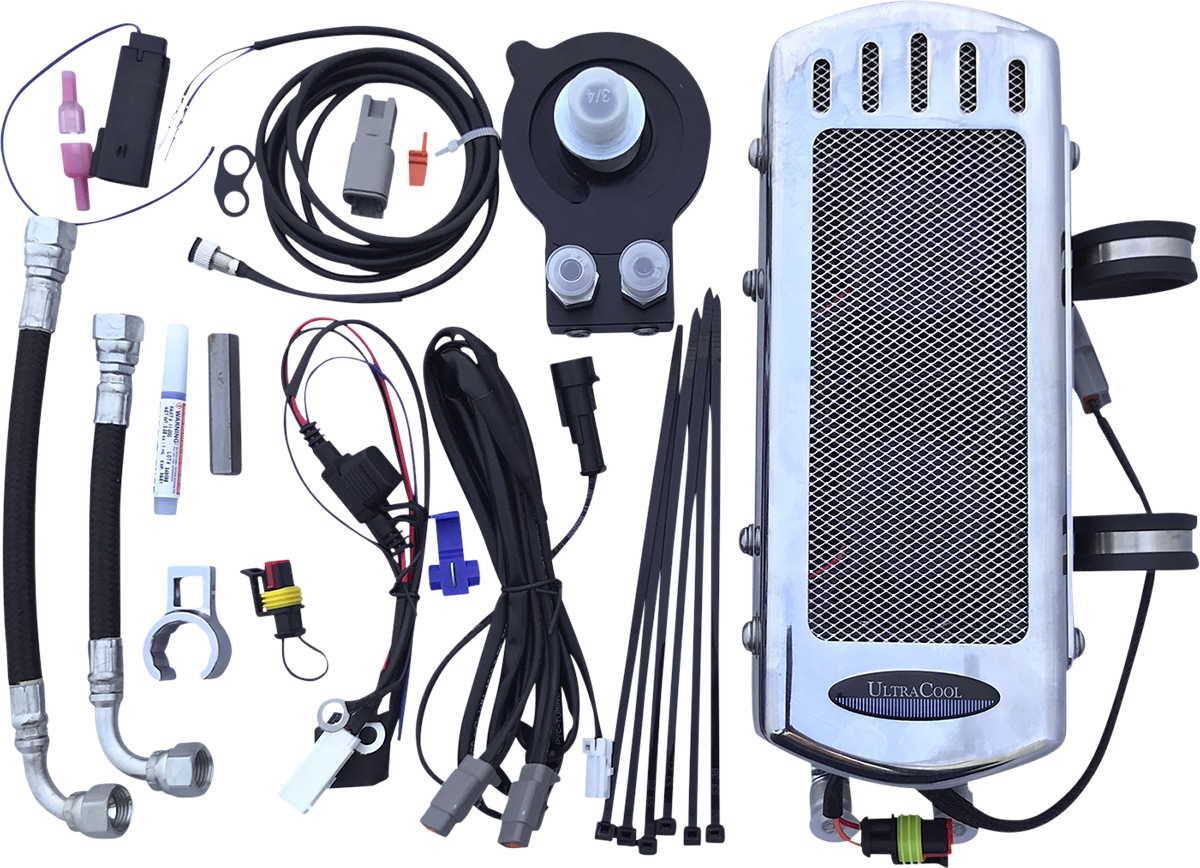 3.0 Side Mount Oil Cooler with Fan Kit for M8 Softail