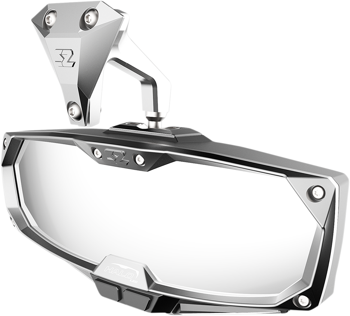 Halo R Rear View Mirror with Cast Aluminum Bezel/LED Cabin Light - Maverick X3