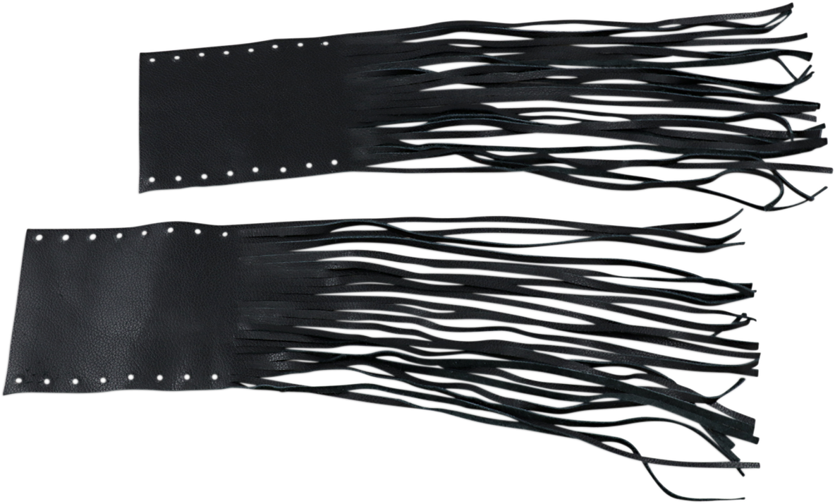 Fringed Leather Grip Covers