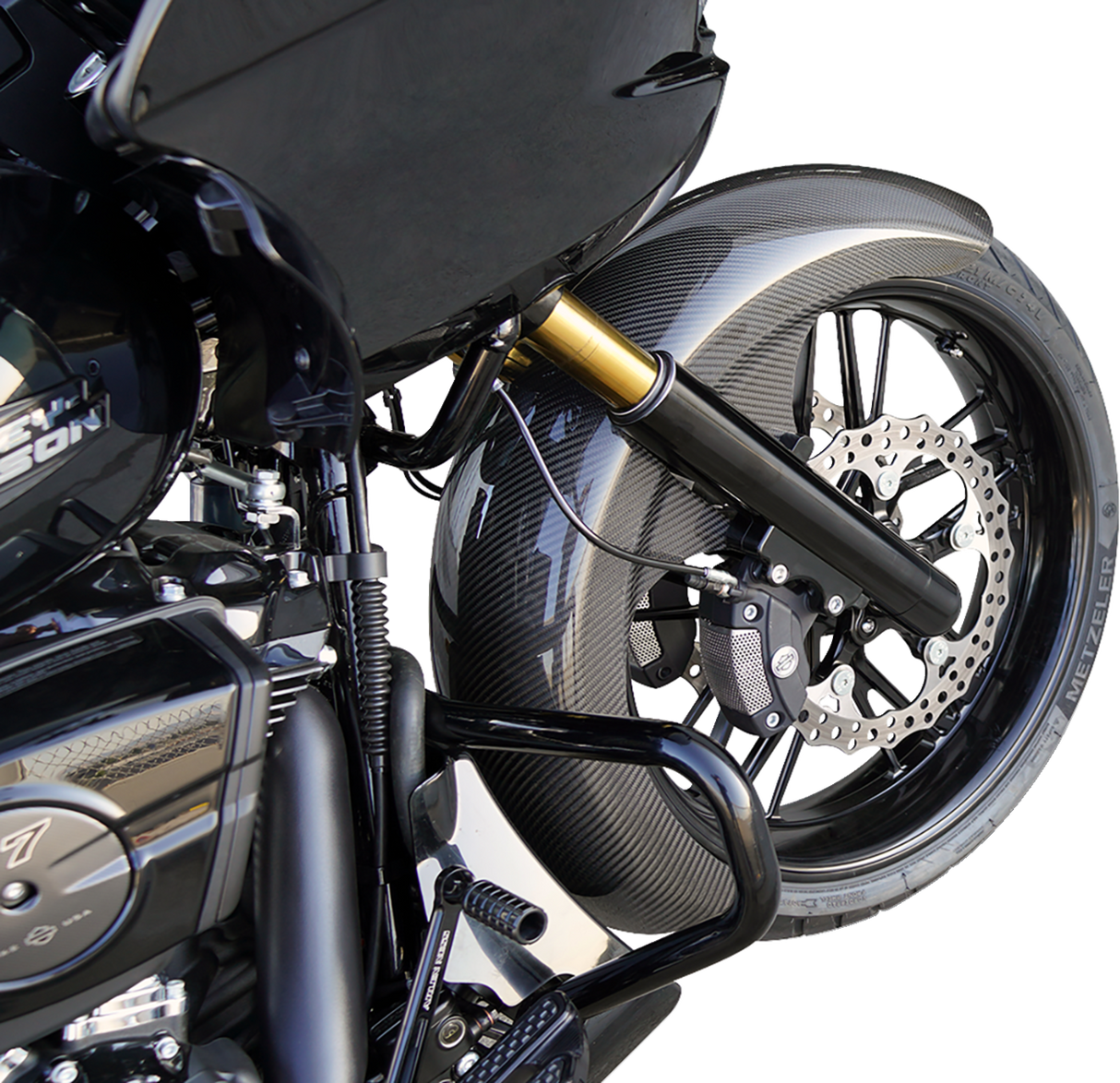 Carbon Fiber 21" Fat Wrapper Front Fender
