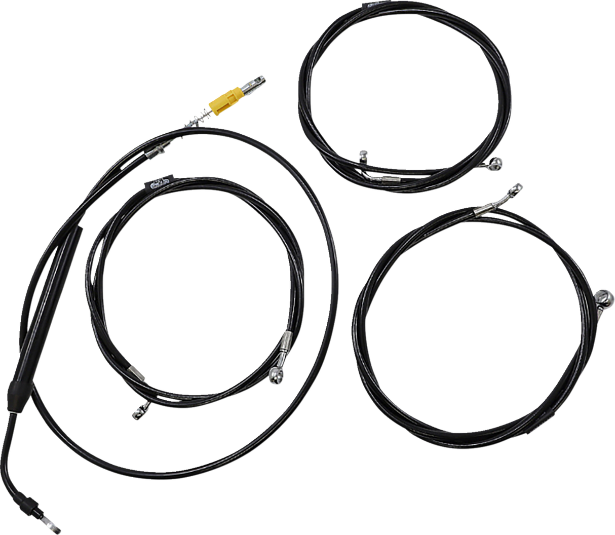 Standard Midnight Braided Handlebar Cable/Brake Line Kit — Ape Hanger