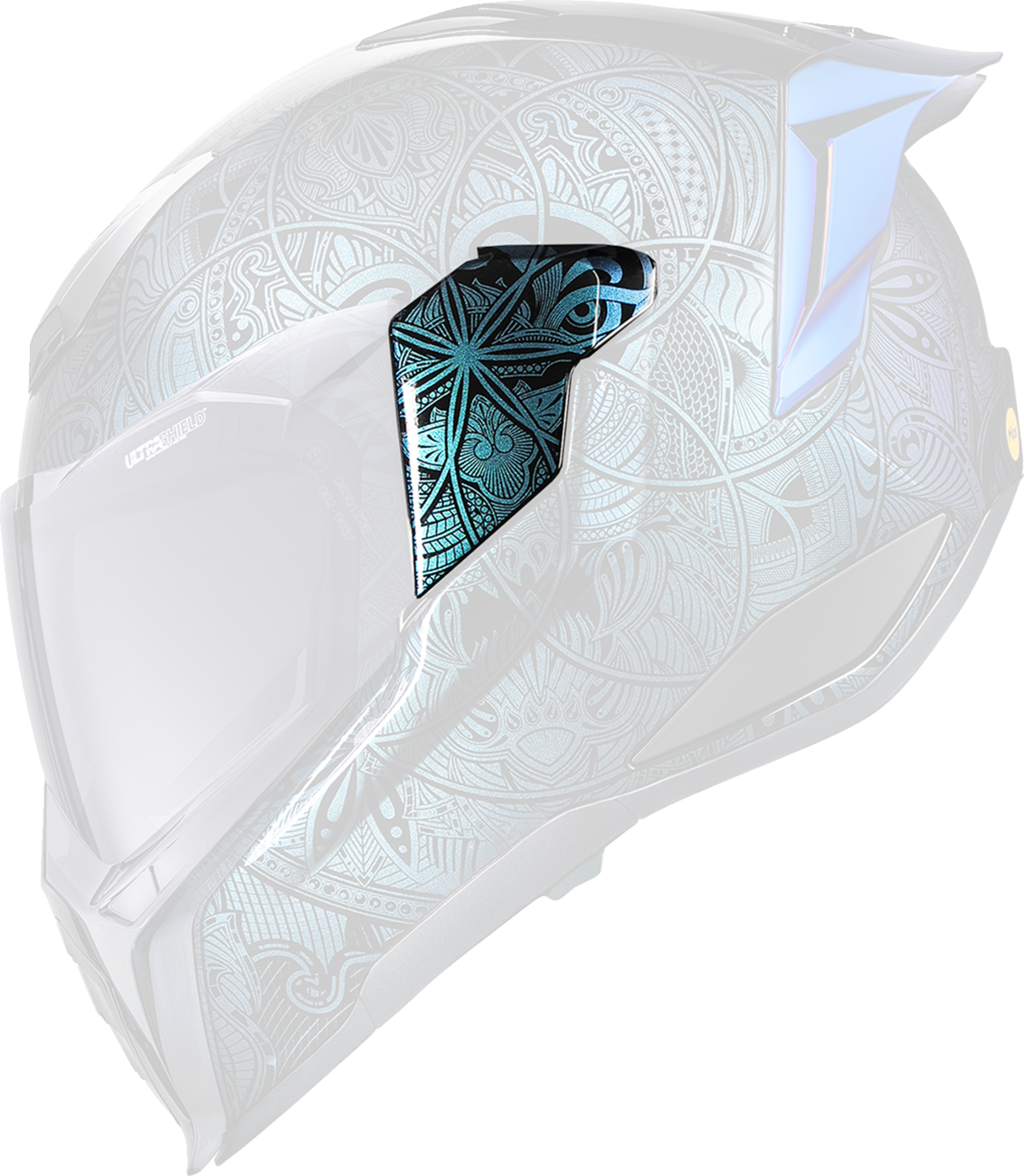Ultraflite™ Helmet Side Plates — Opal Mandala