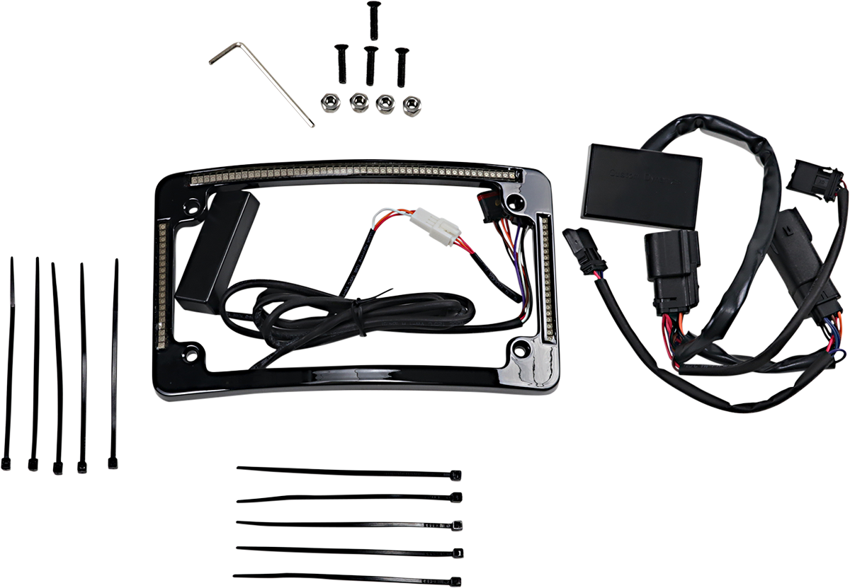 LED Radius License Plate Frame