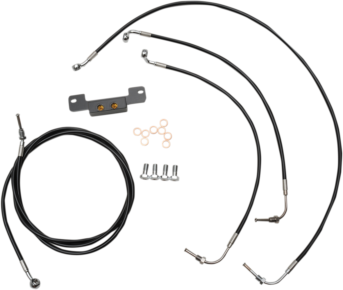 Standard Black Vinyl Handlebar Cable/Brake Line Kit — Ape Hanger