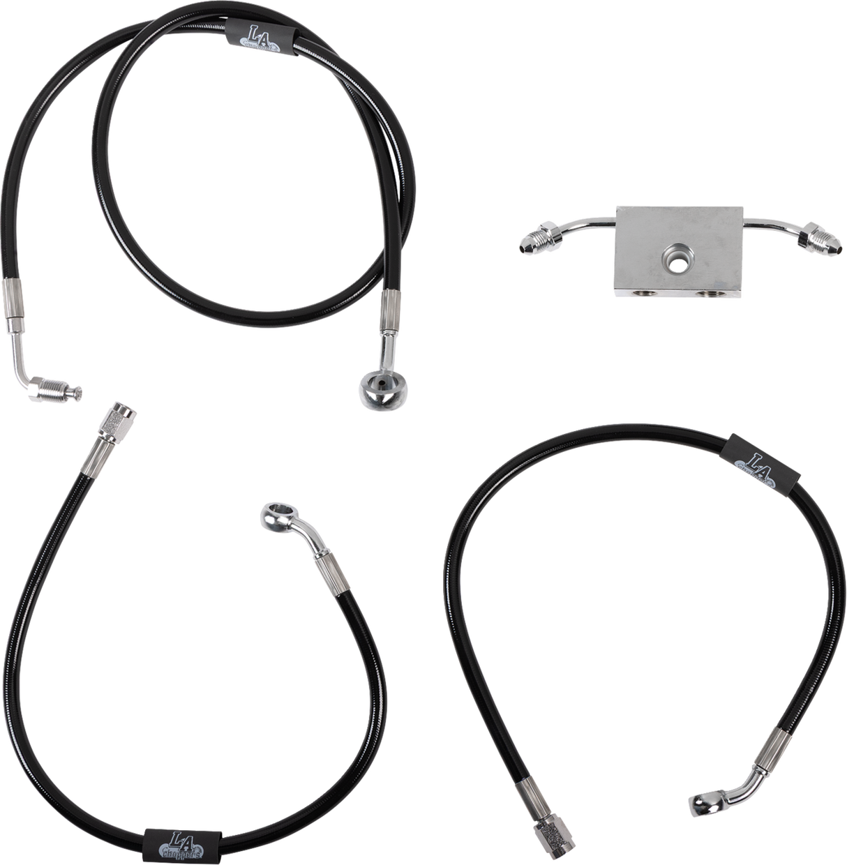 Black Braided Brake Line Kit