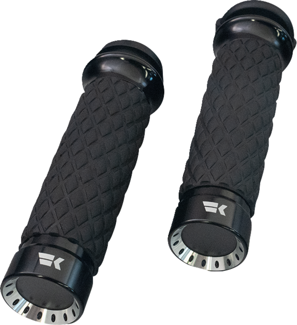 Turbine Grips - Custom Contour - Diamond - TBW- Black