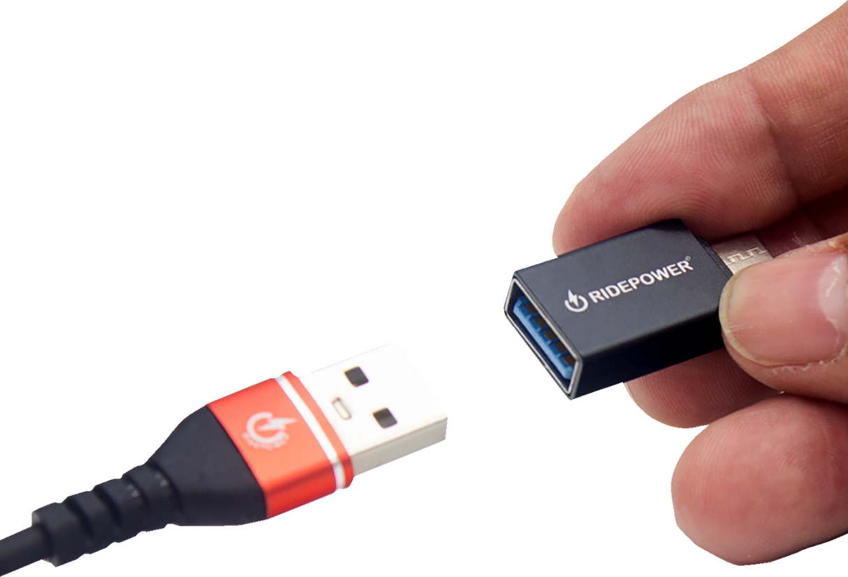 Female USB to Male USB-C Power Adapter