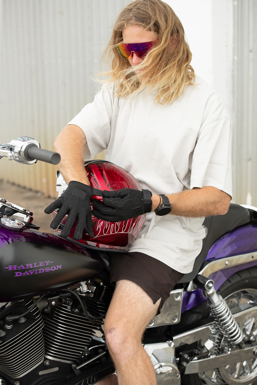Moto Hybrid Flame Road Gloves