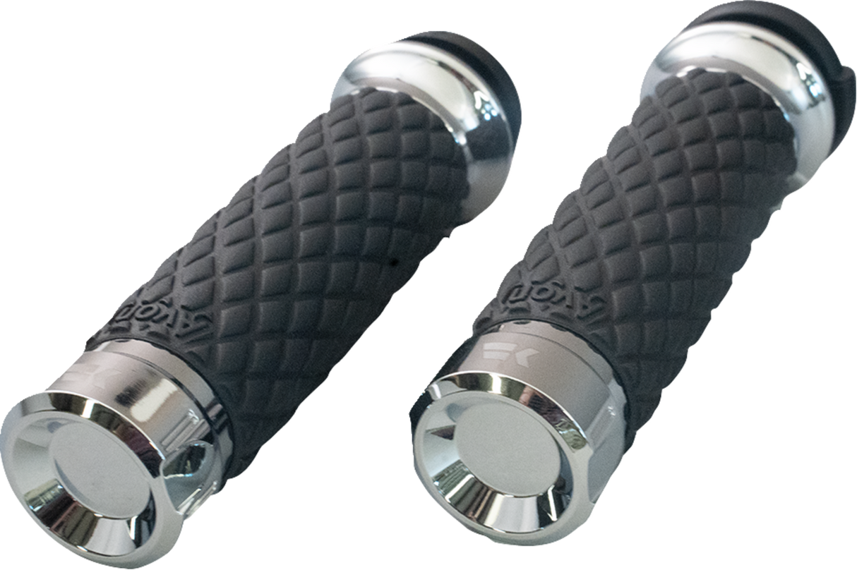 Klassic Grips - Custom Contour - Diamond - TBW- Chrome