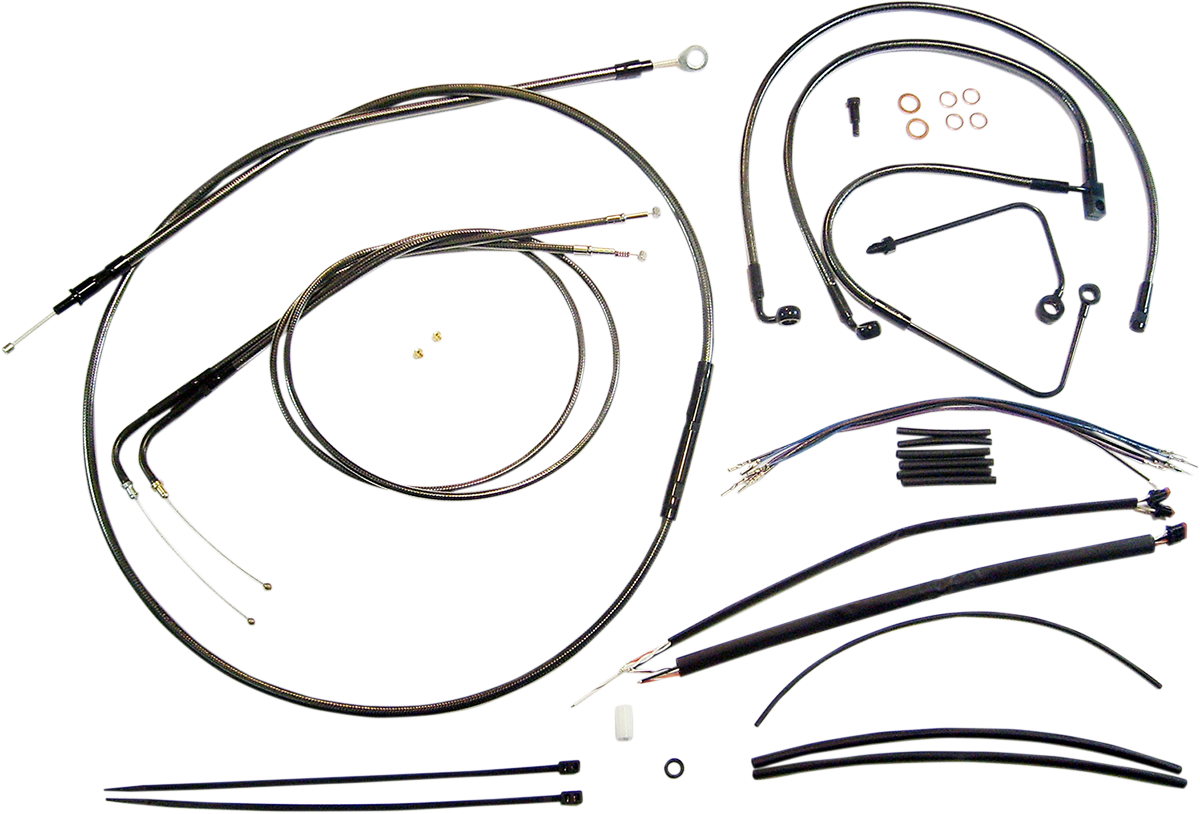 Black Pearl™ Designer Handlebar Installation Kit - 12"-14" - '11-'14 FLS