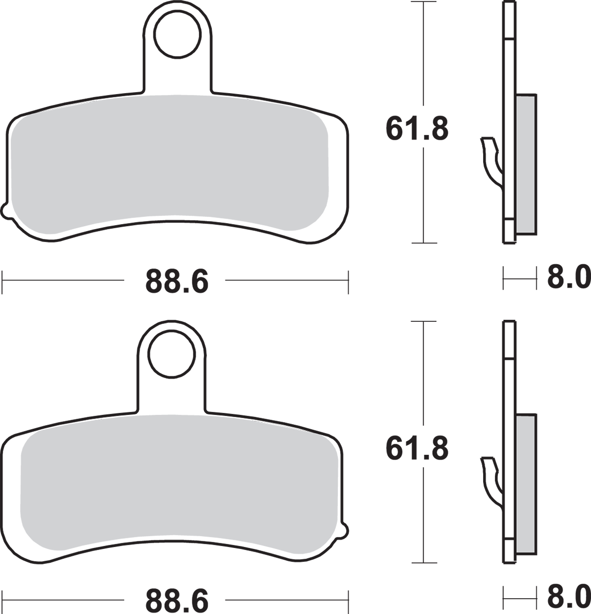 Sintered Metal Harley/Buell Brake Pads