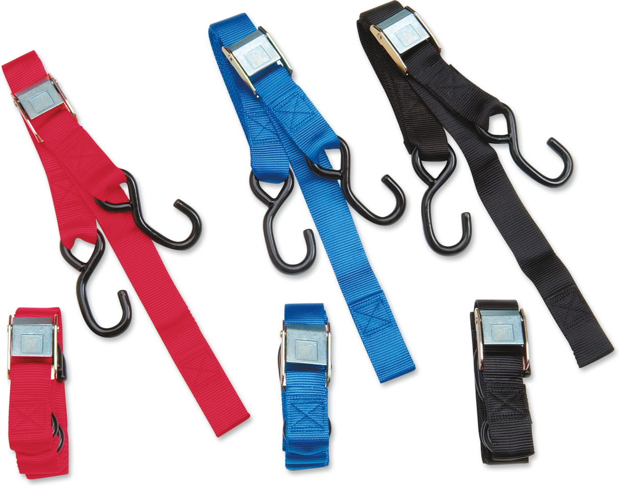 1" Heavy-Duty Cam Buckle Tie-Downs with Built-In Assist