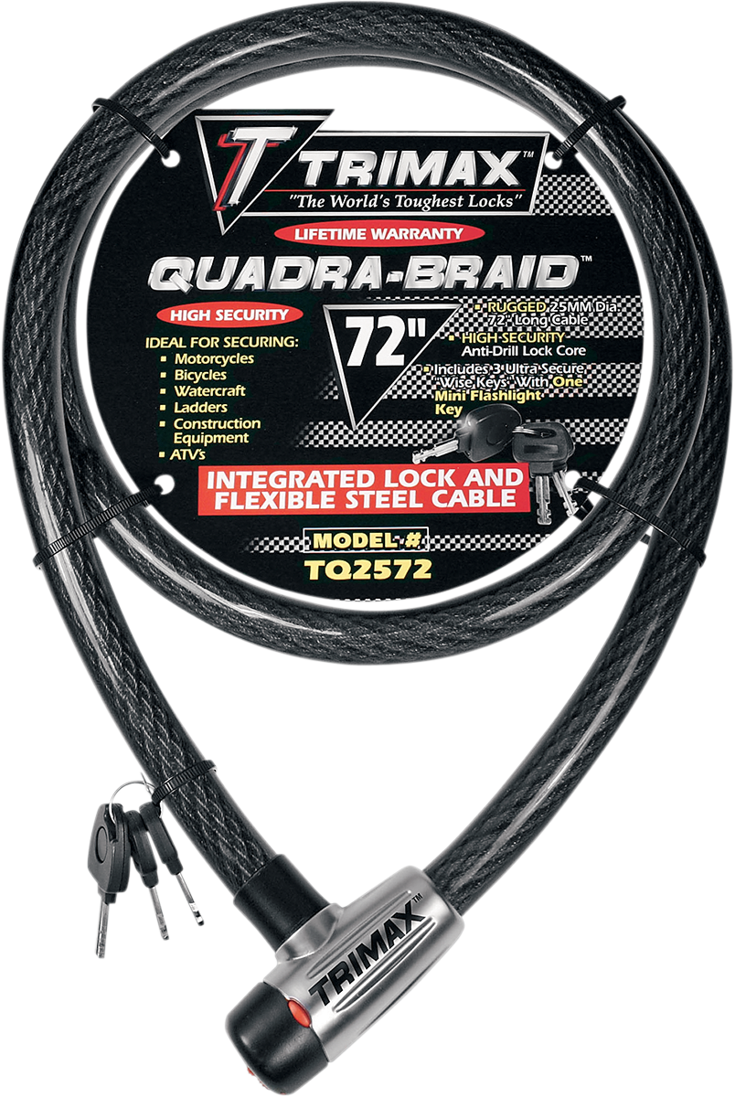 Quad-Braid Integrated Cable Lock