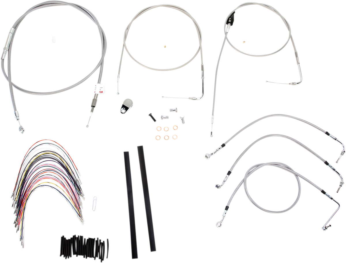 Complete Stainless Braided Handlebar Cable/Brake Line Kit