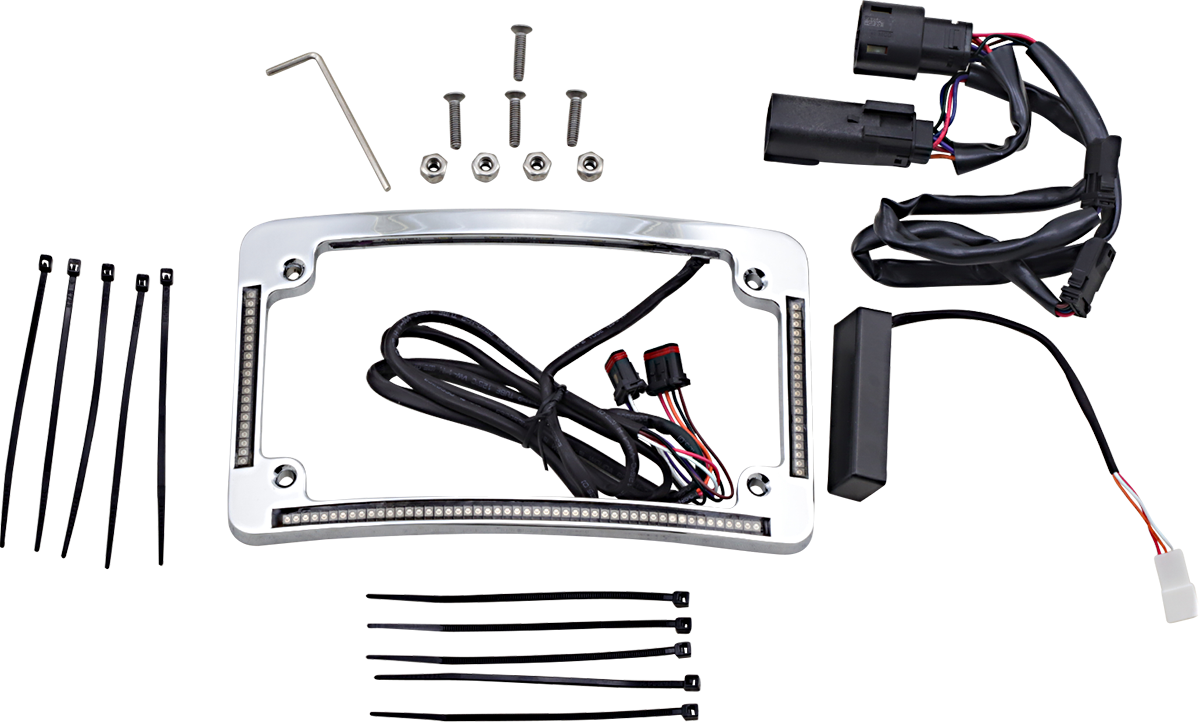 LED Radius License Plate Frame