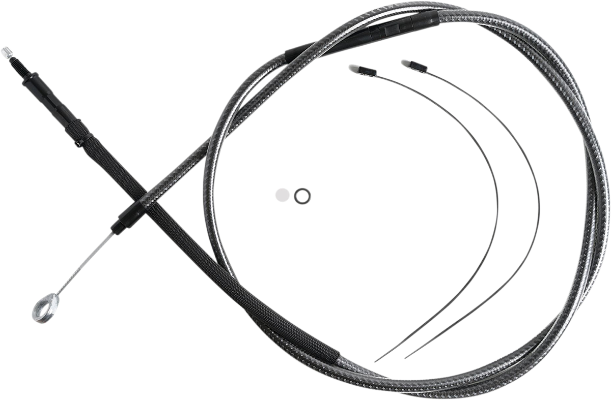 High-Efficiency Polished KARBONFIBR Clutch Cable - 73-3/4"
