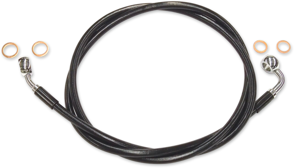 Brake Line - XR - Dual Disc - ABS - Black - Softail