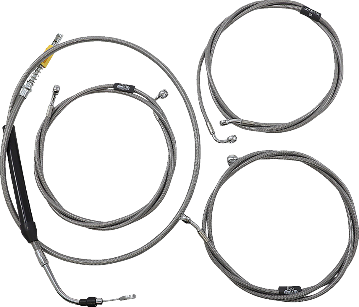 Standard Stainless Braided Handlebar Cable/Brake Line Kit