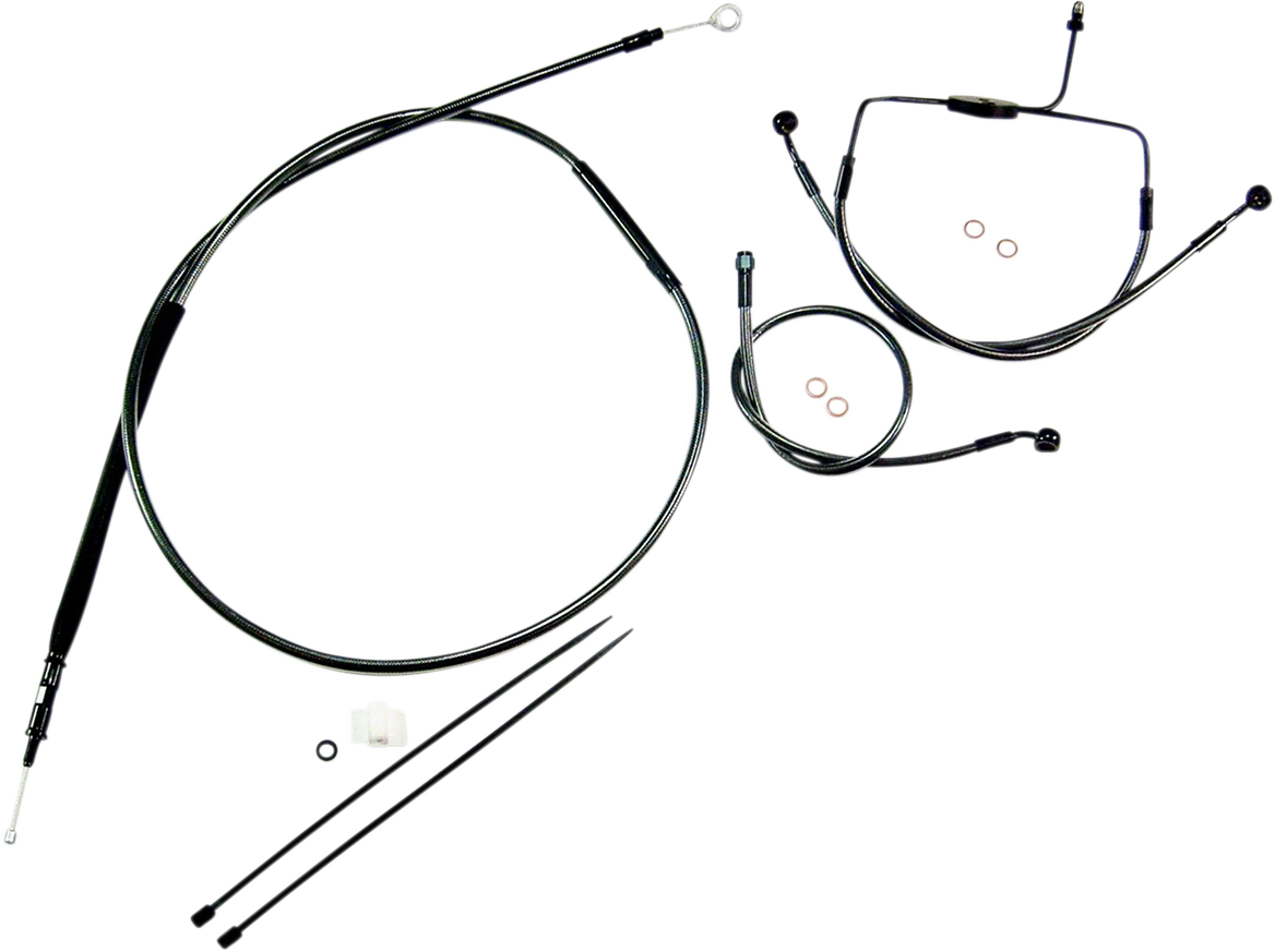 Black Pearl™ Designer Handlebar Installation Kit - 10" - '08-'13 Touring