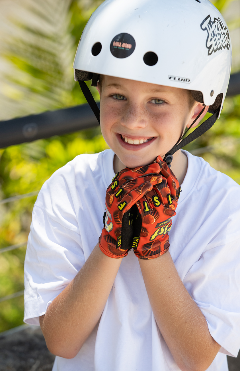 Youth Strapped 100% Nuts Gloves (Ages 8-14)