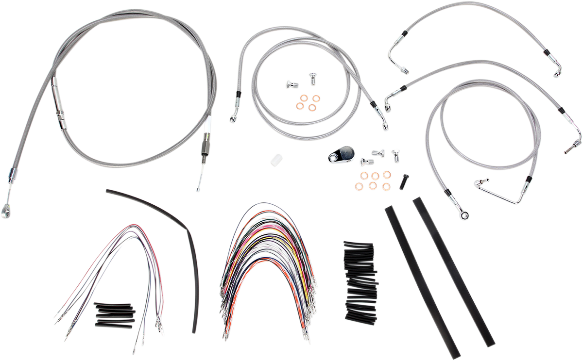 Complete Stainless Braided Handlebar Cable/Brake Line Kit