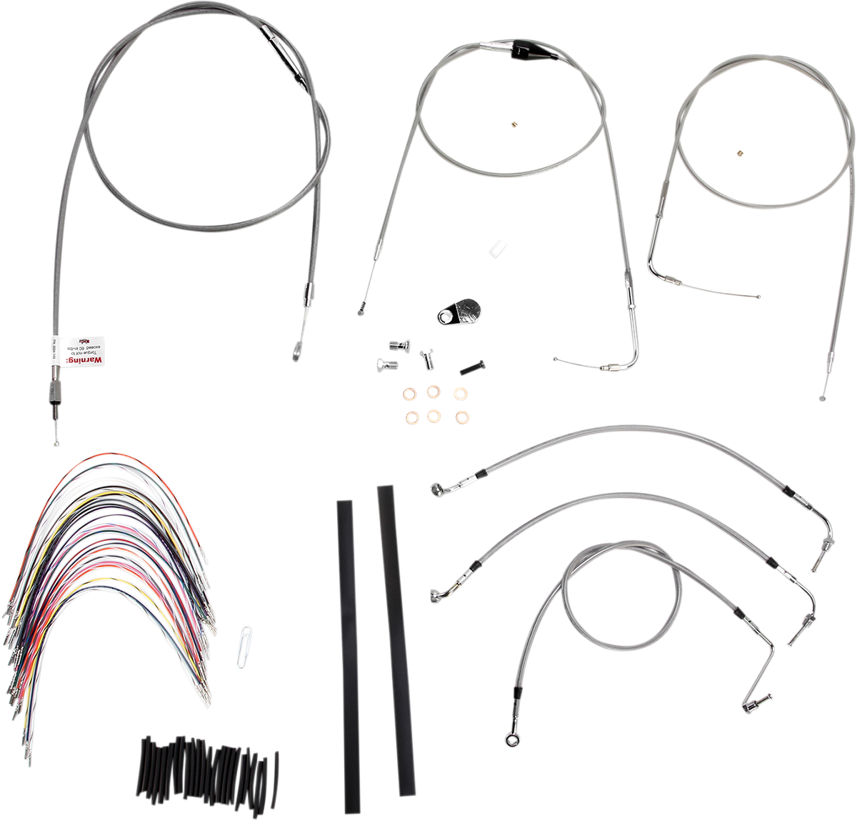 Complete Stainless Braided Handlebar Cable/Brake Line Kit