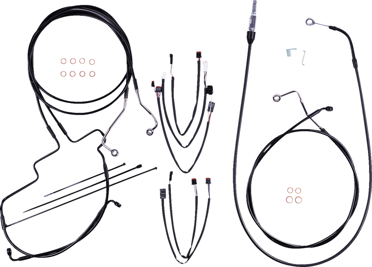 XR Handlebar Installation Kit - 12"-14" Ape Hangers - '21-'22 FLH - Black