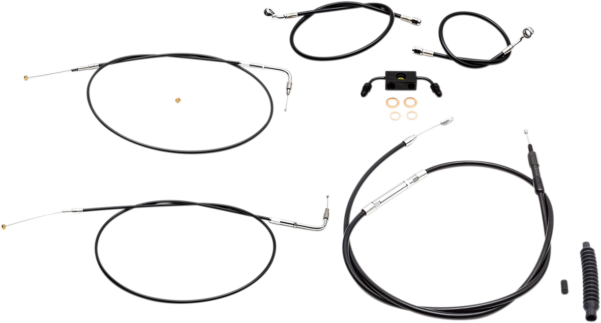 Standard Black Vinyl Handlebar Cable/Brake Line Kit — Ape Hanger