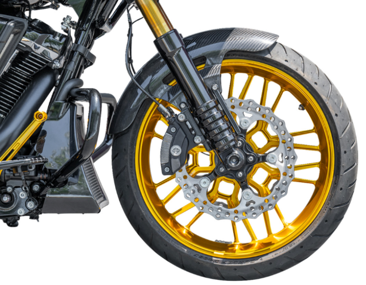 Carbon Fiber 19" Cafe Front Fender 24'-Above Bagger