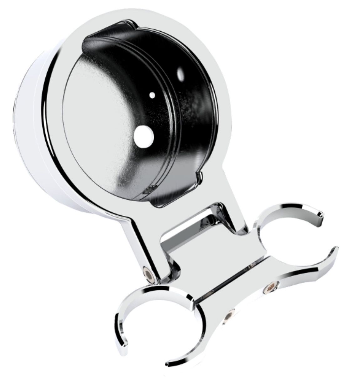 T-Bar Gauge Mount - Single - Black/Chrome