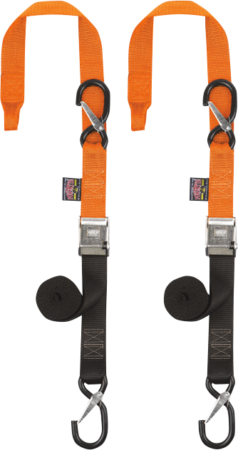 1-1/2" Cam-Buckle with Safety-Latch Hooks and Soft-Tye