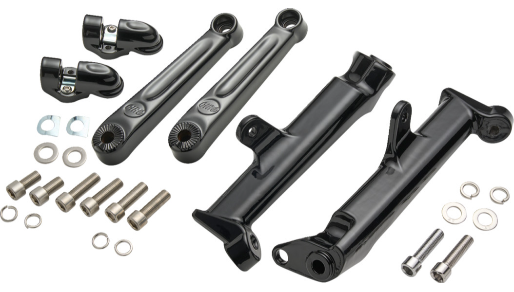 Frame Mounted Adjustable Highway Peg Mount - Extended - Black
