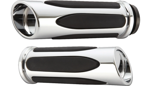 Deep Cut® Comfort Grips, Chrome - 24-later FLHX / FLTRX