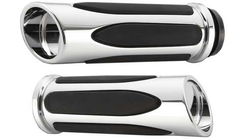 Deep Cut Comfort Series Grips-Chrome