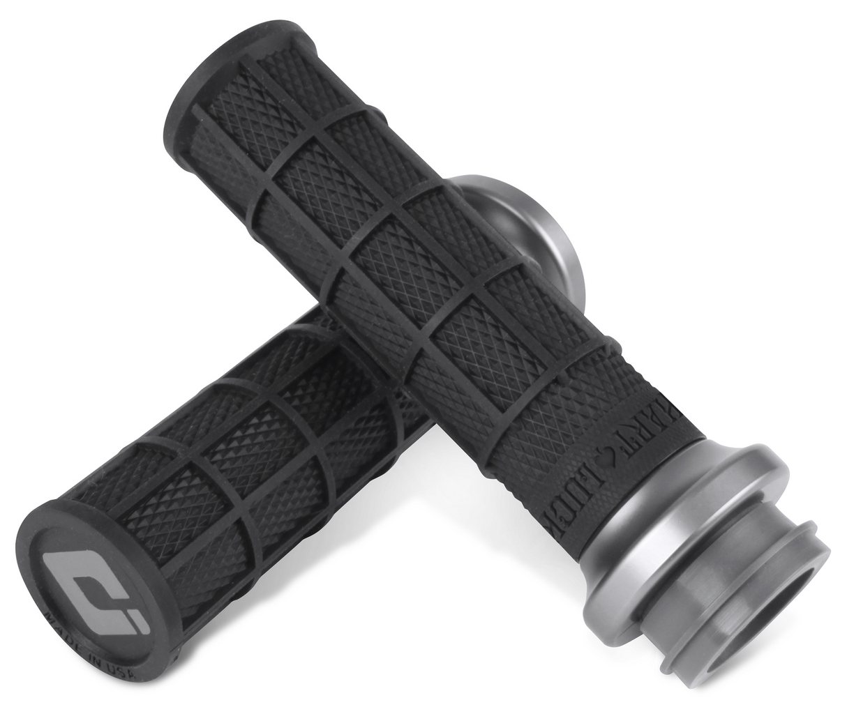 Hart-Luck Signature V-Twin Lock-On™ Grips - TBW - Black/Gunmetal