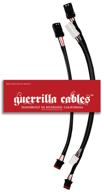 Guerrilla Cables 24020-2509 9-inch Softail hand-control and throttle-by-wire extension kit