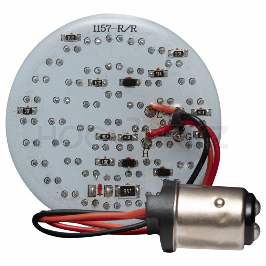 LED Rear Turn Signals for Harley Davidson | 1157 Base, Bullet Lens HOGWORKZ Halomaker