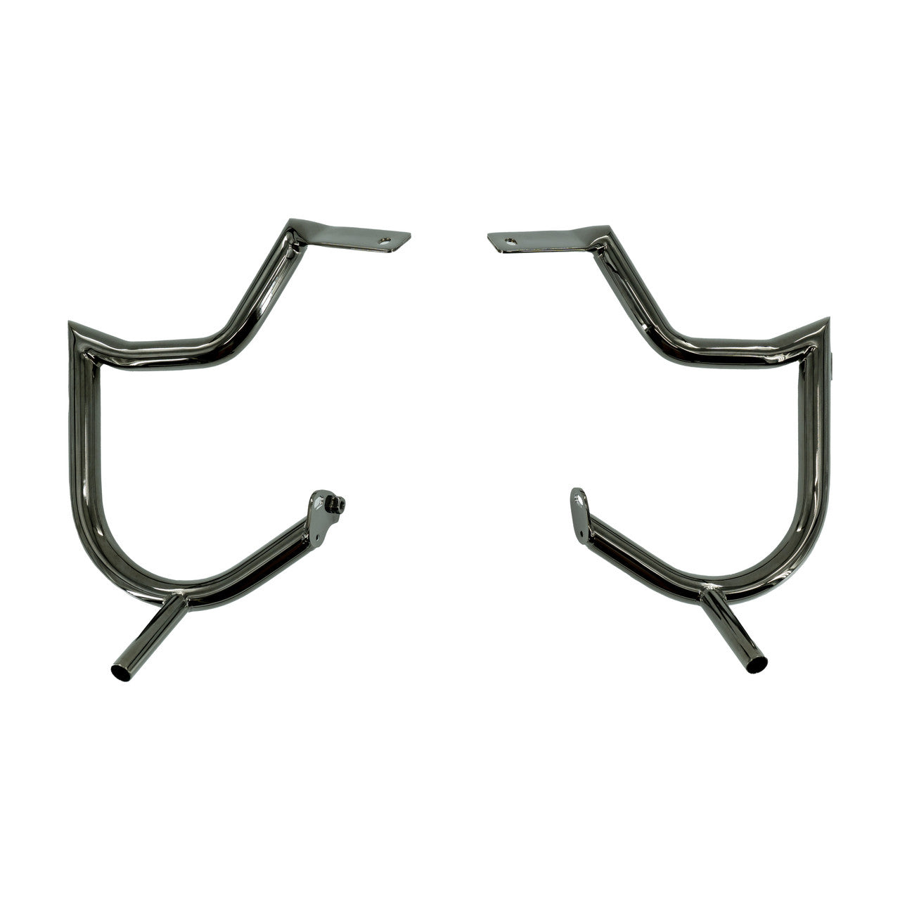 ビンテージ スカル バックル RIDE FREE ウイング ハーレー コウモリ Venom Black Chrome Saddlebag Guard Highway Bar for Harley Baggers