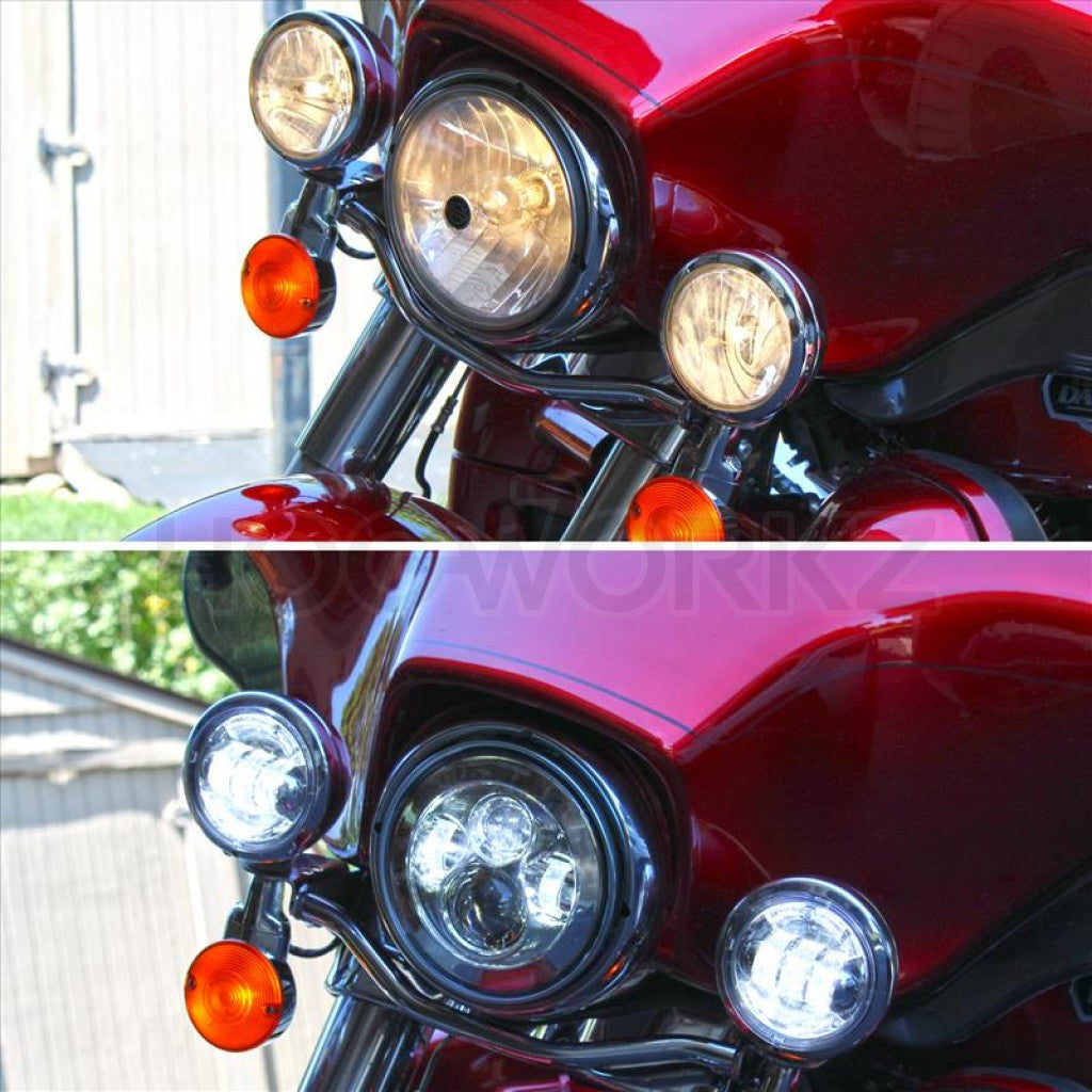 Chrome 7" LED Harley Daymaker Style Headlight