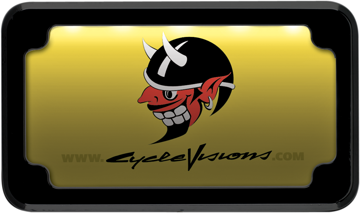 Beveled License Plate with Lights