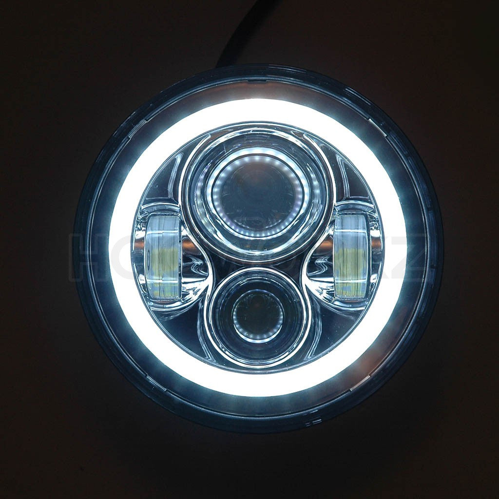 7" LED Chrome HaloMaker Headlight (Harley Daymaker Replacement)