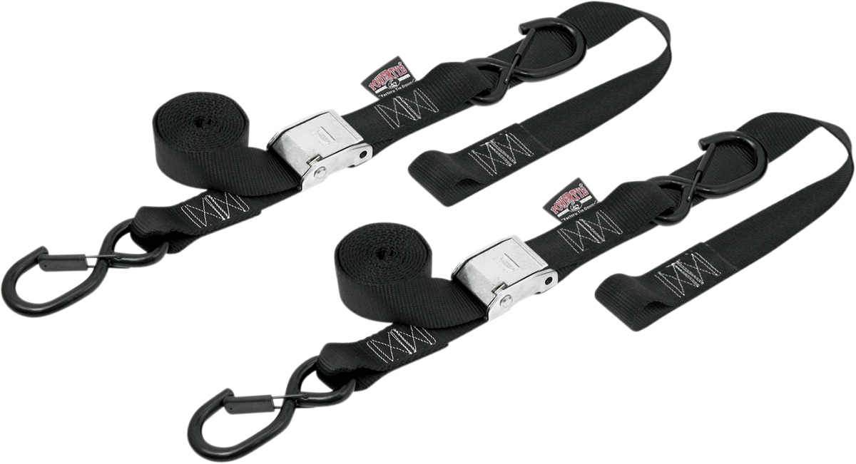 1-1/2" Cam-Buckle with Safety-Latch Hooks and Soft-Tye