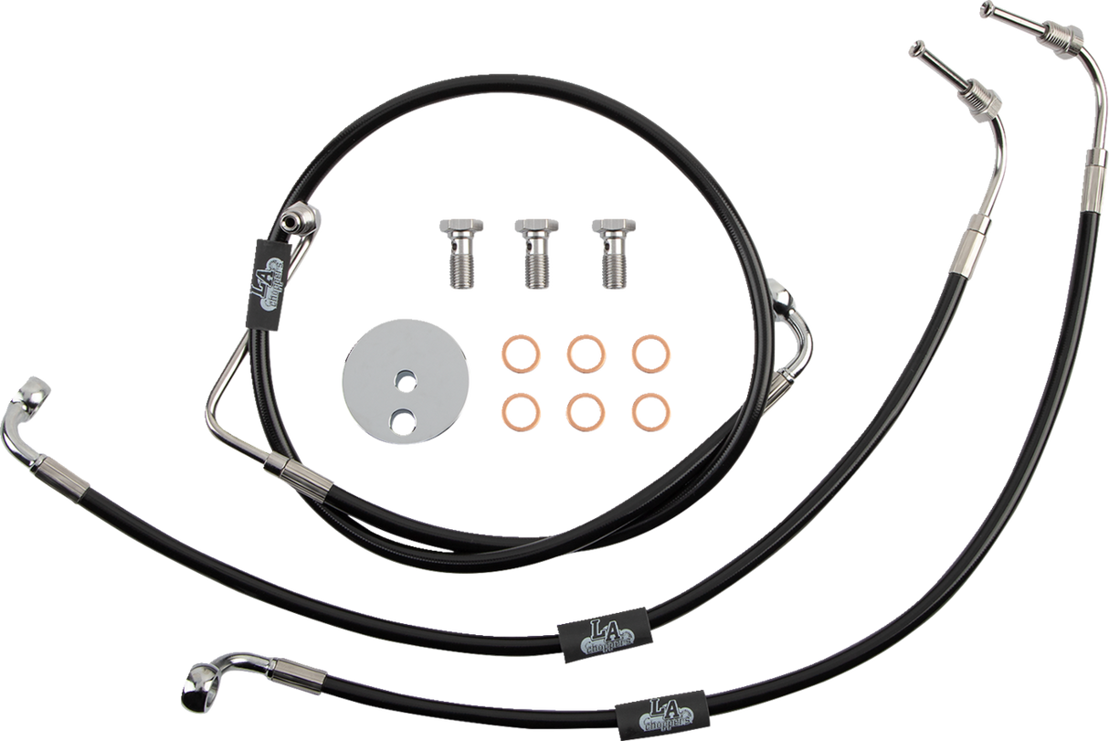Black Braided Brake Line Kit
